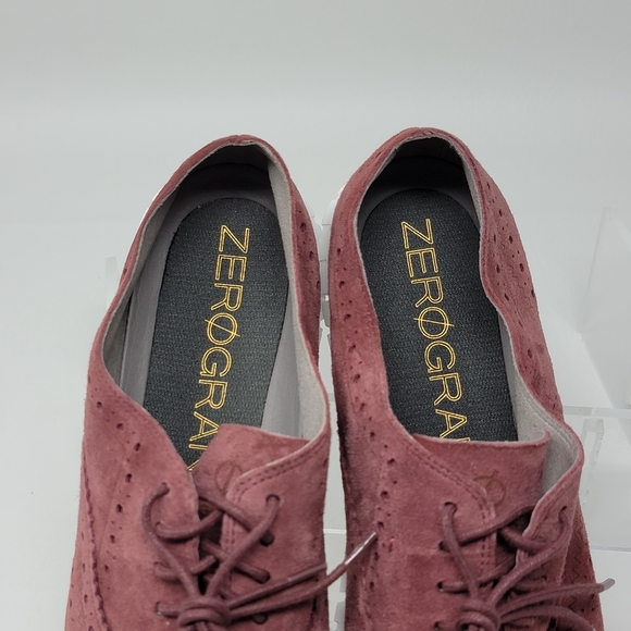 Cole Haan Women’s Size 8 B Zerogrand Suede Wingtip Oxfords Wild Ginger Pre-owned - Picture 10 of 10